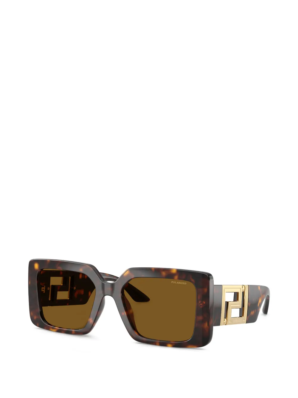 Versace Eyewear Zonnebril met vierkant montuur Bruin