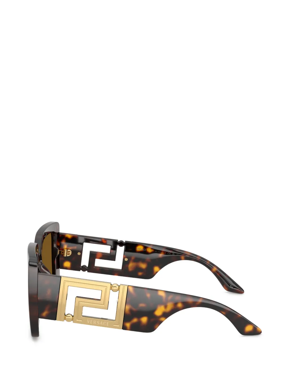 Versace Eyewear Zonnebril met vierkant montuur Bruin