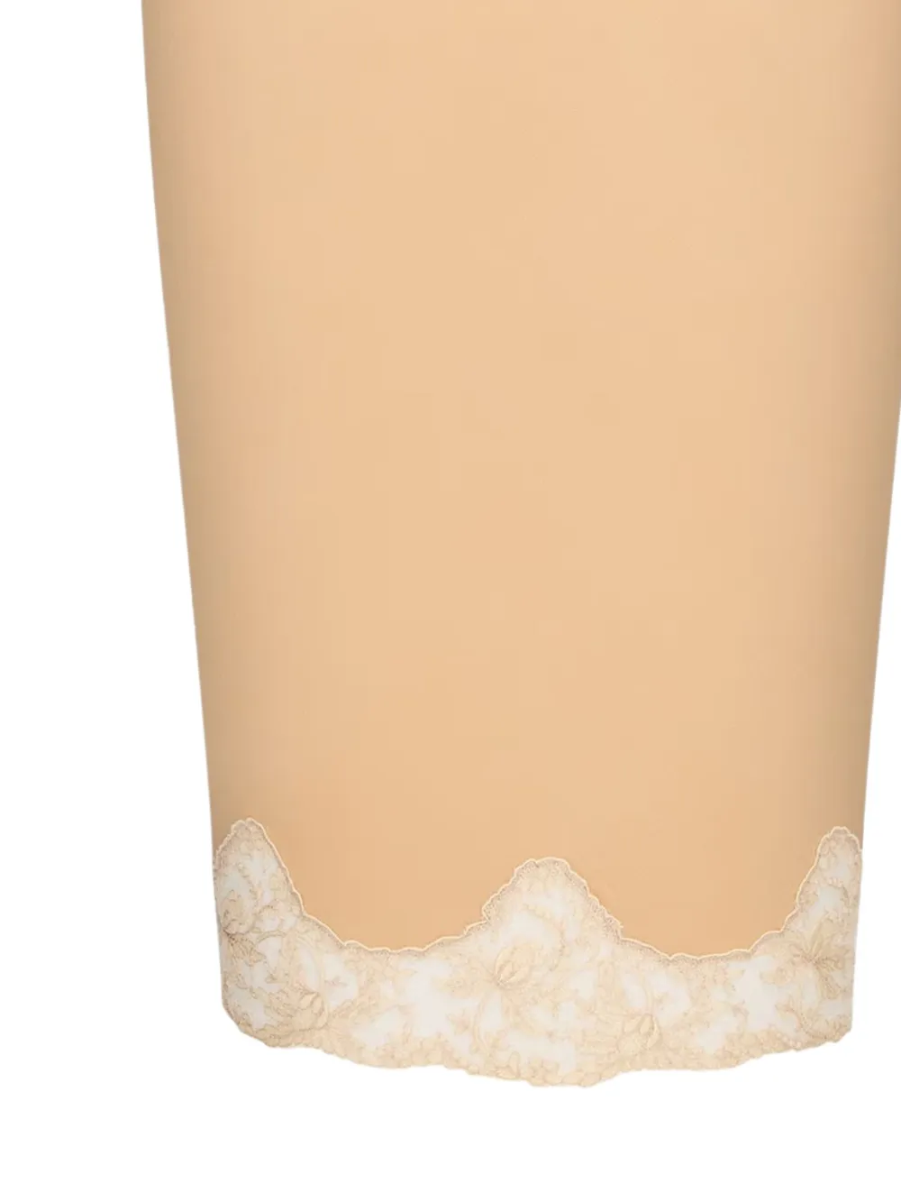 Saint Laurent Midi-rok met kant Beige