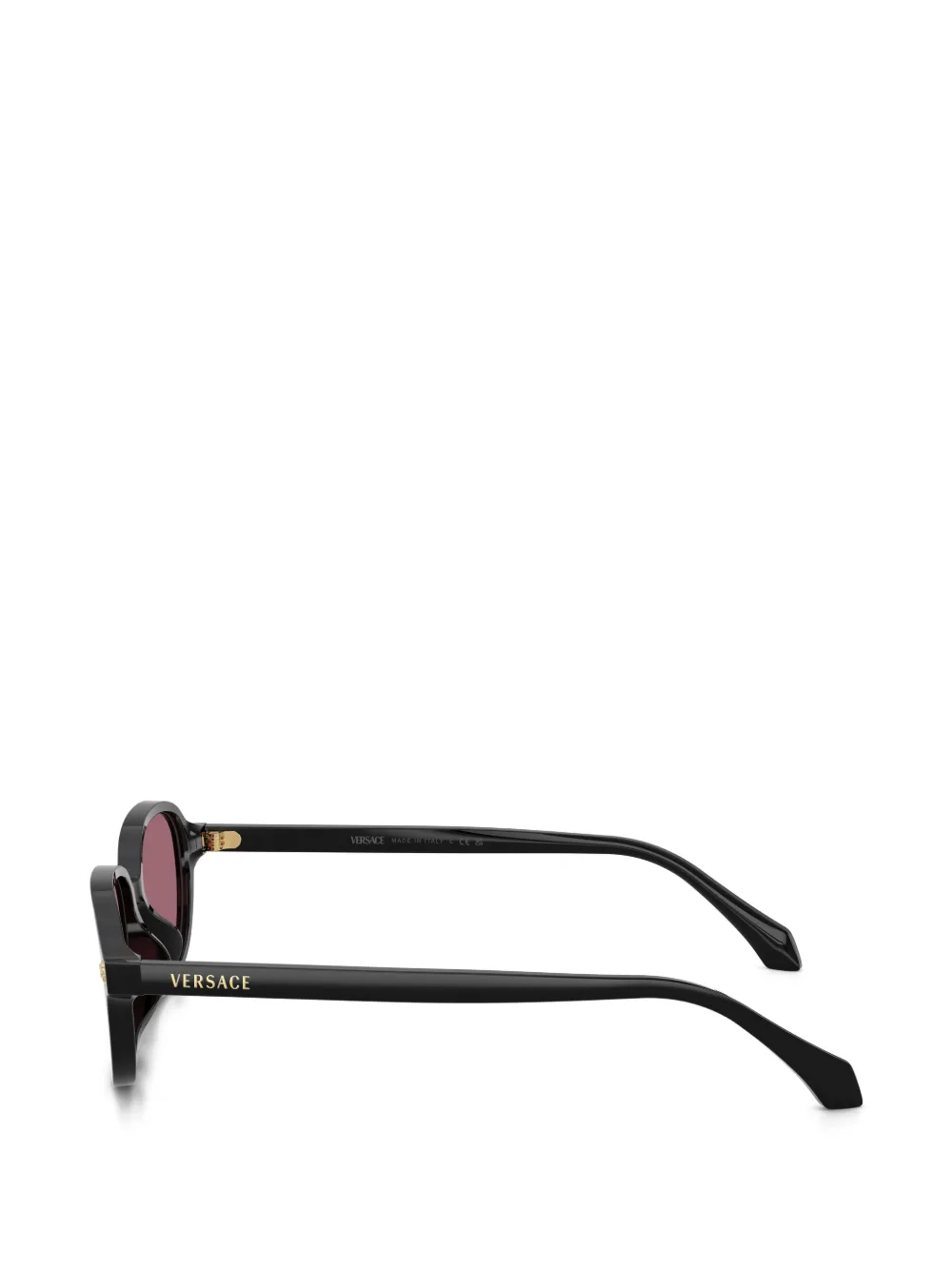 Versace Eyewear Zonnebril met rechthoekig montuur Zwart