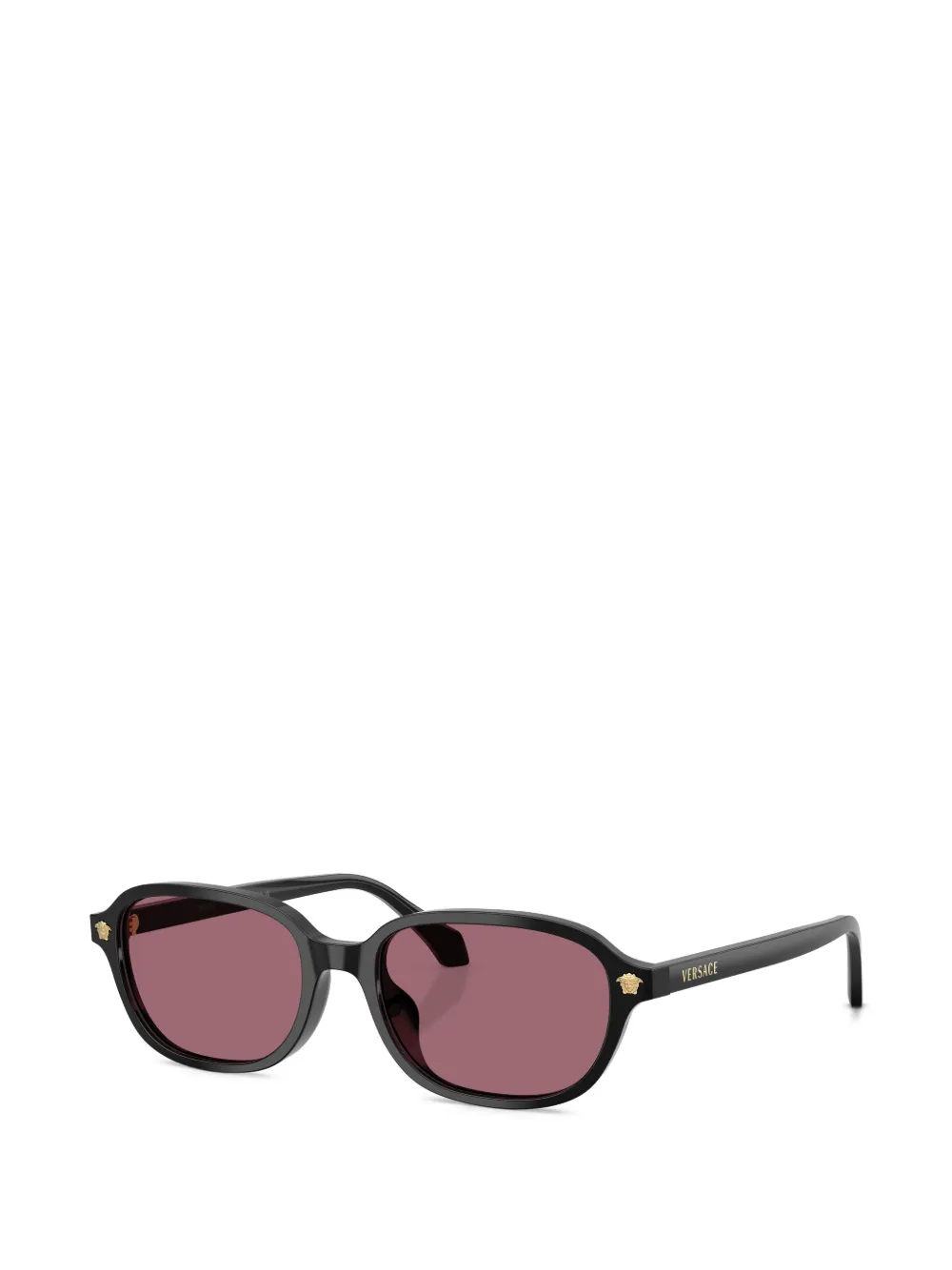 Versace Eyewear Zonnebril met rechthoekig montuur Zwart