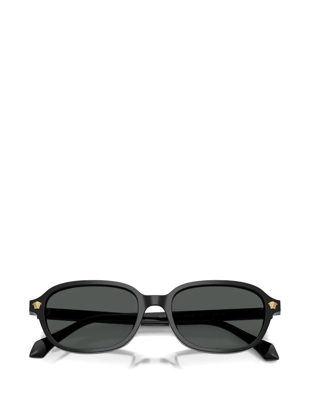 Versace Eyewear Zonnebril met ovalen medaillon Zwart