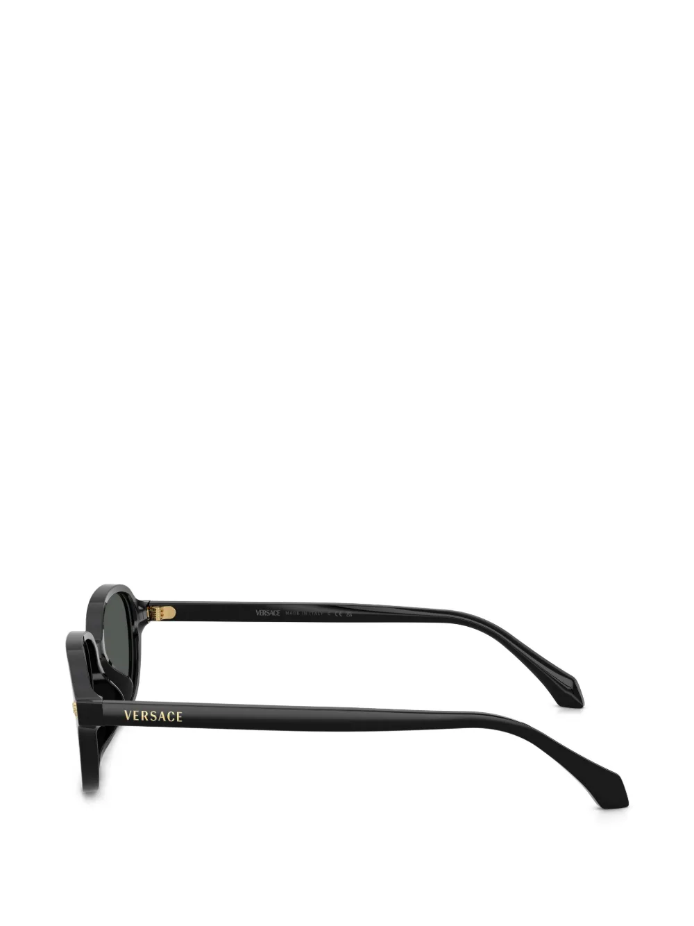 Versace Eyewear Zonnebril met ovalen medaillon Zwart