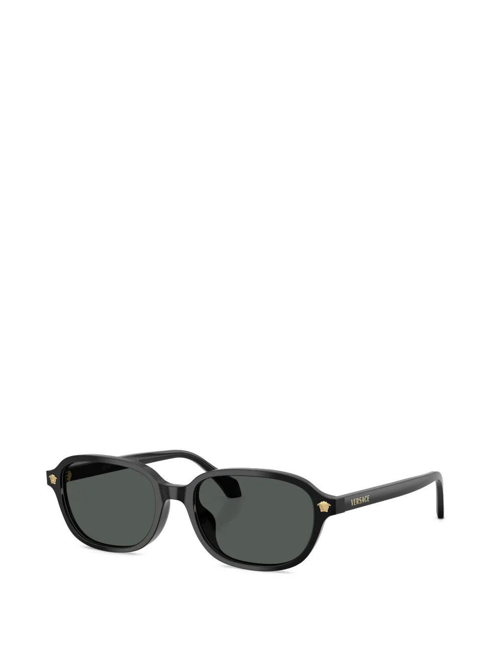 Versace Eyewear Zonnebril met ovalen medaillon Zwart