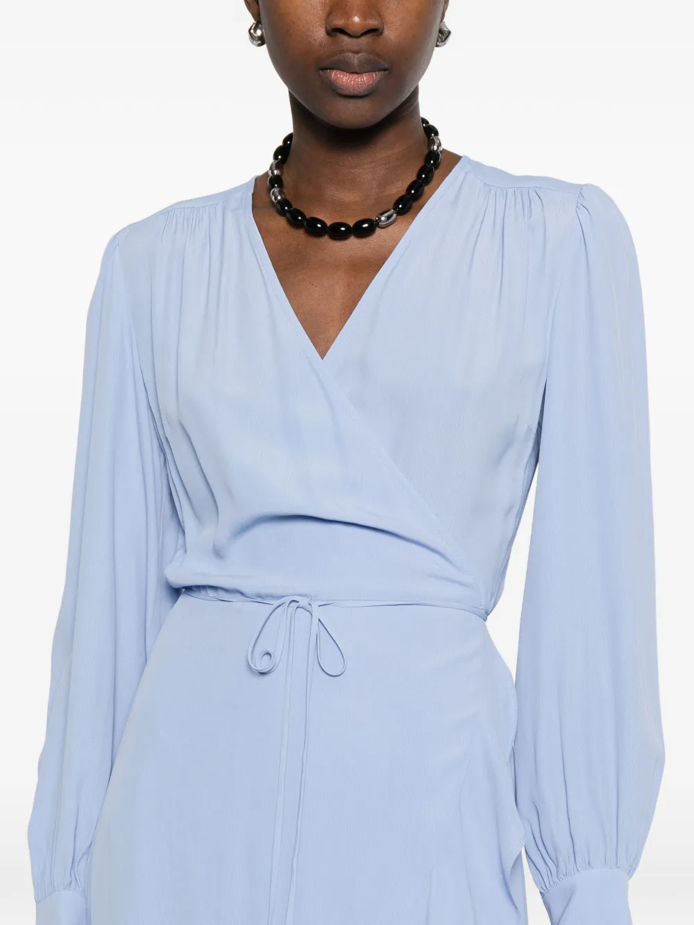 TWINSET Wikkeljurk met ruches Blauw