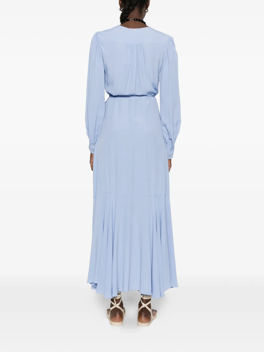 TWINSET Wikkeljurk met ruches Blauw