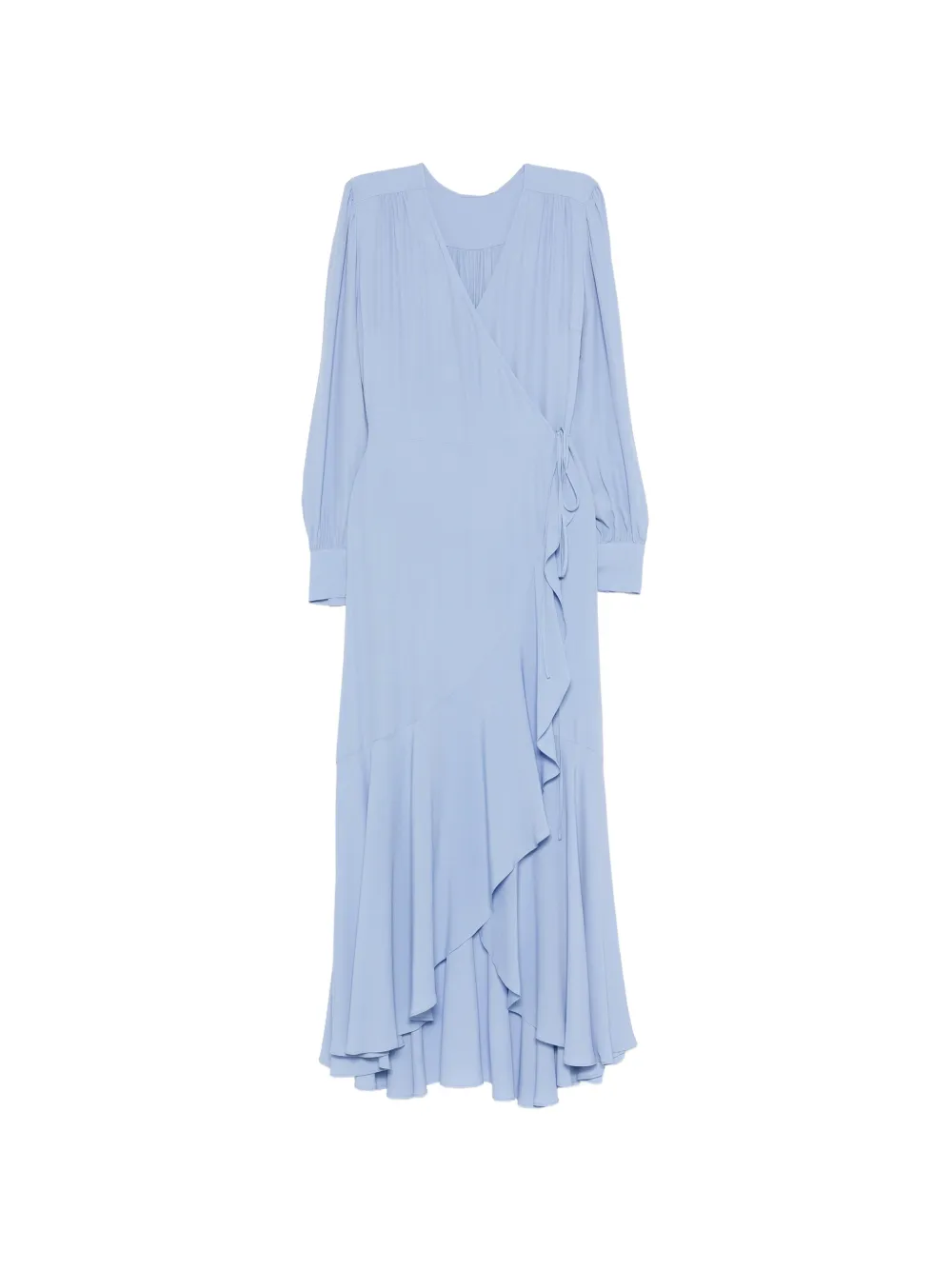 TWINSET ruffled wrap dress - Blu