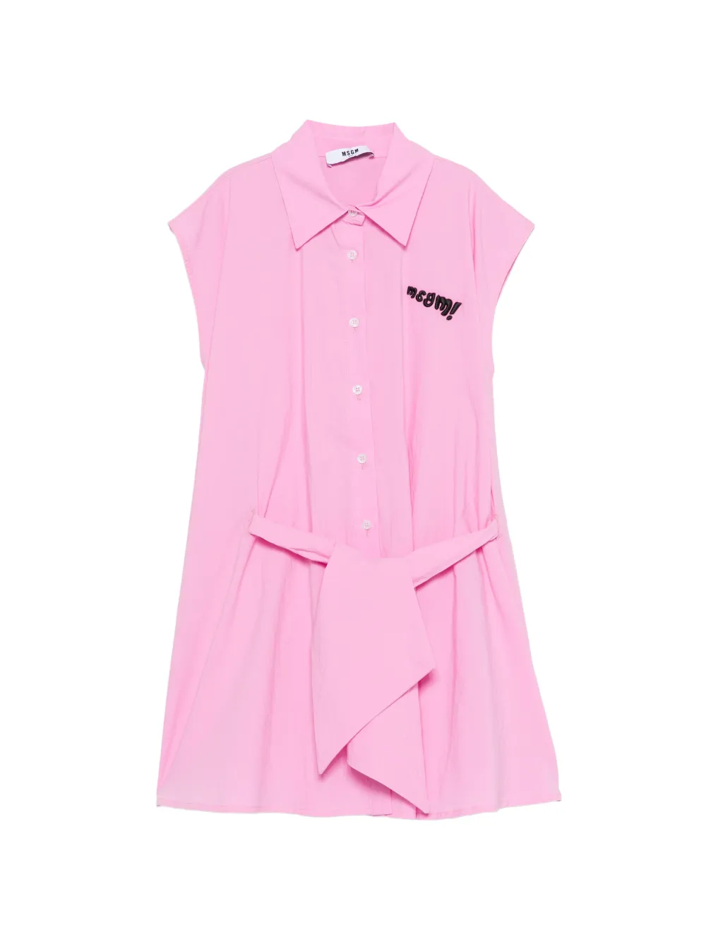 MSGM Kids tie-belt dress - Rosa