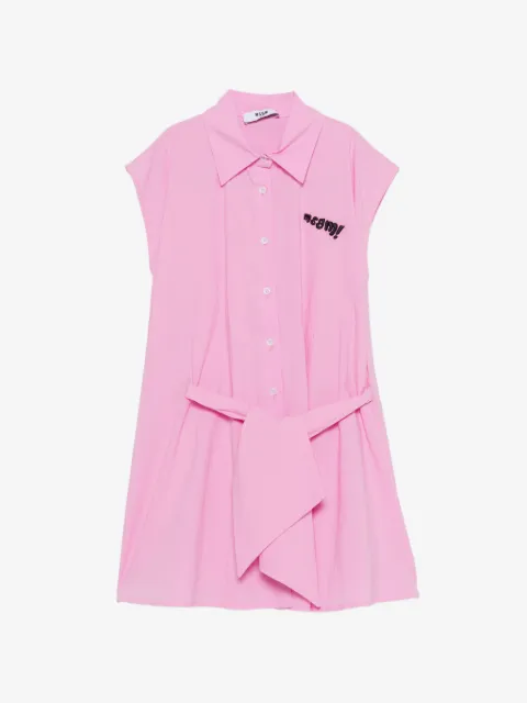 MSGM Kids فستان بحزام مربوط