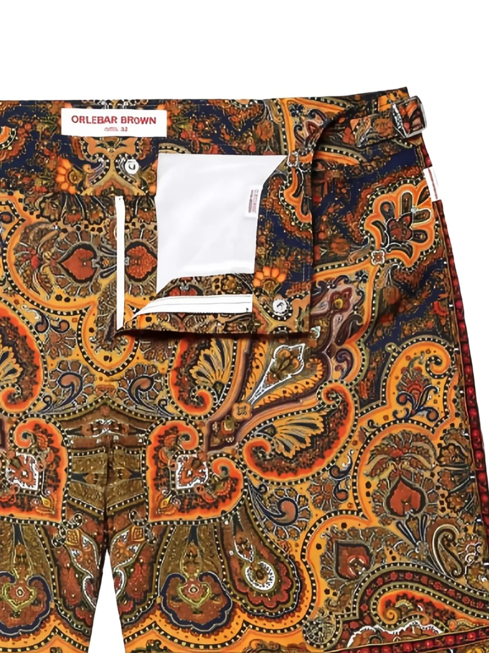 Orlebar Brown Kids Mystique Paisley Russell zwembroek Oranje