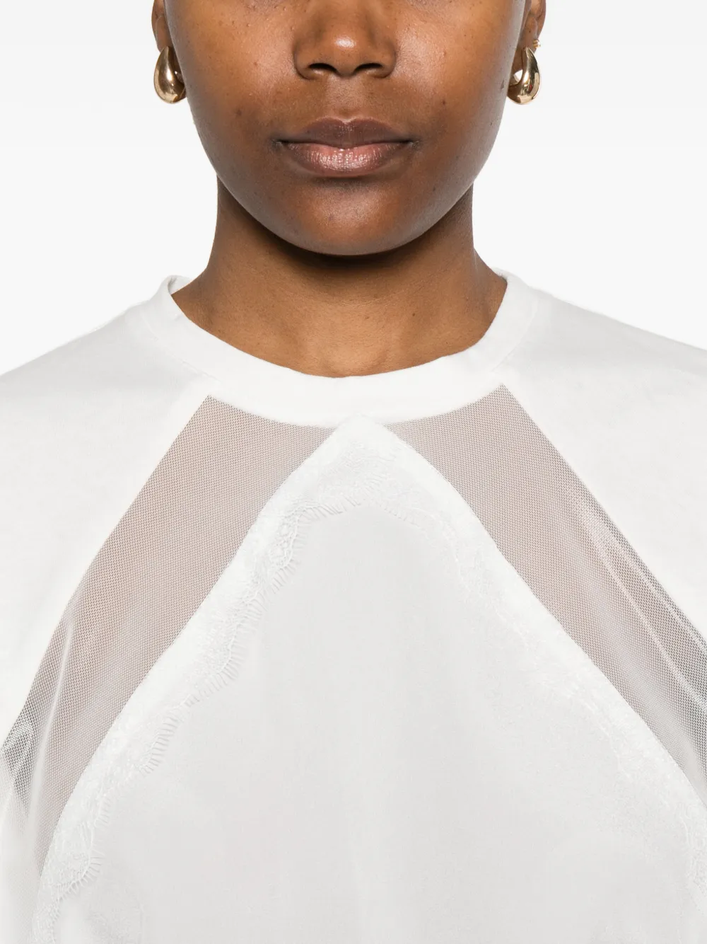 Lace Panel T-Shirt