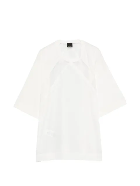 PINKO playera con paneles de encaje