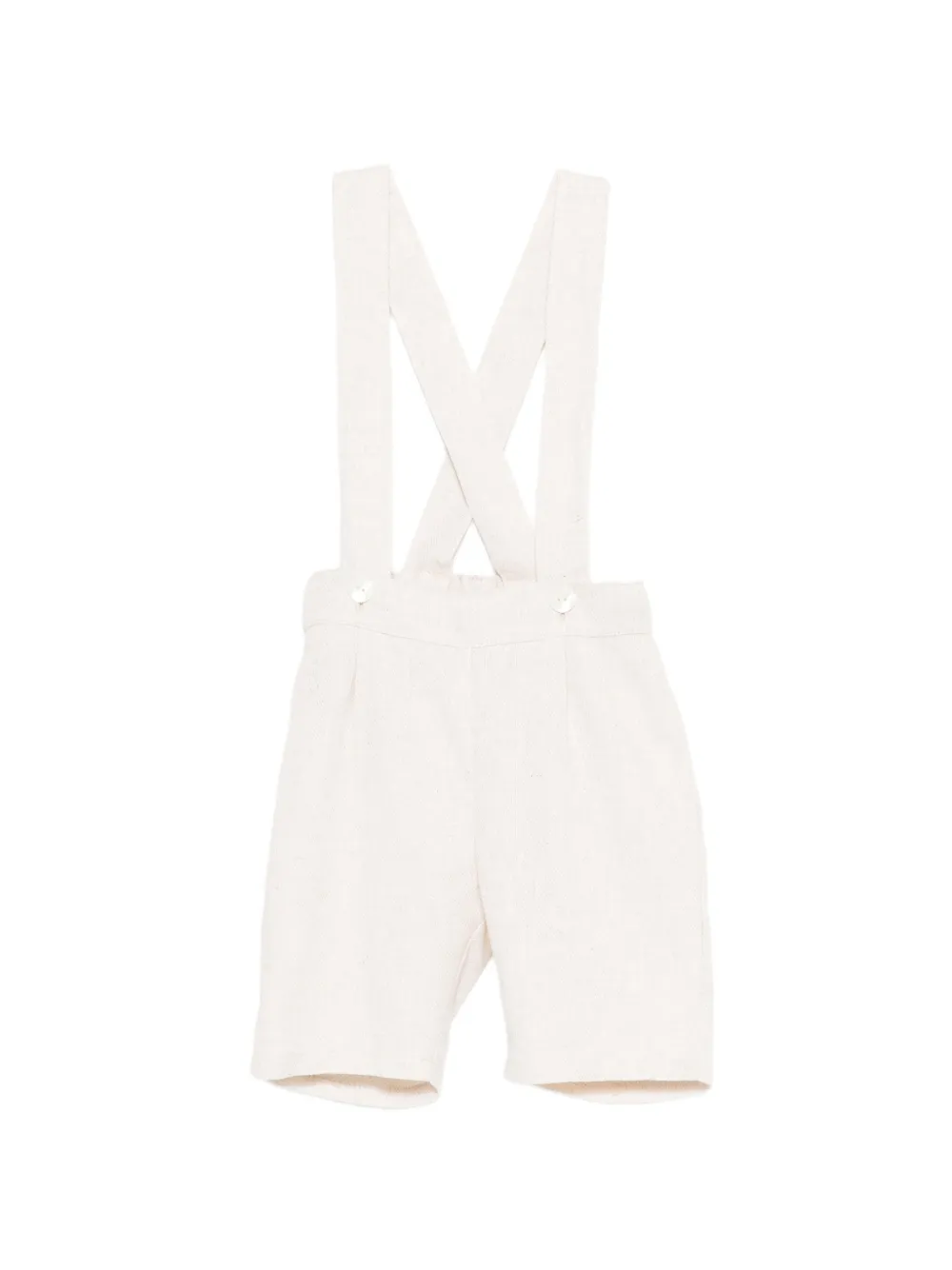 Mariella Ferrari suspender-straps shorts - Toni neutri