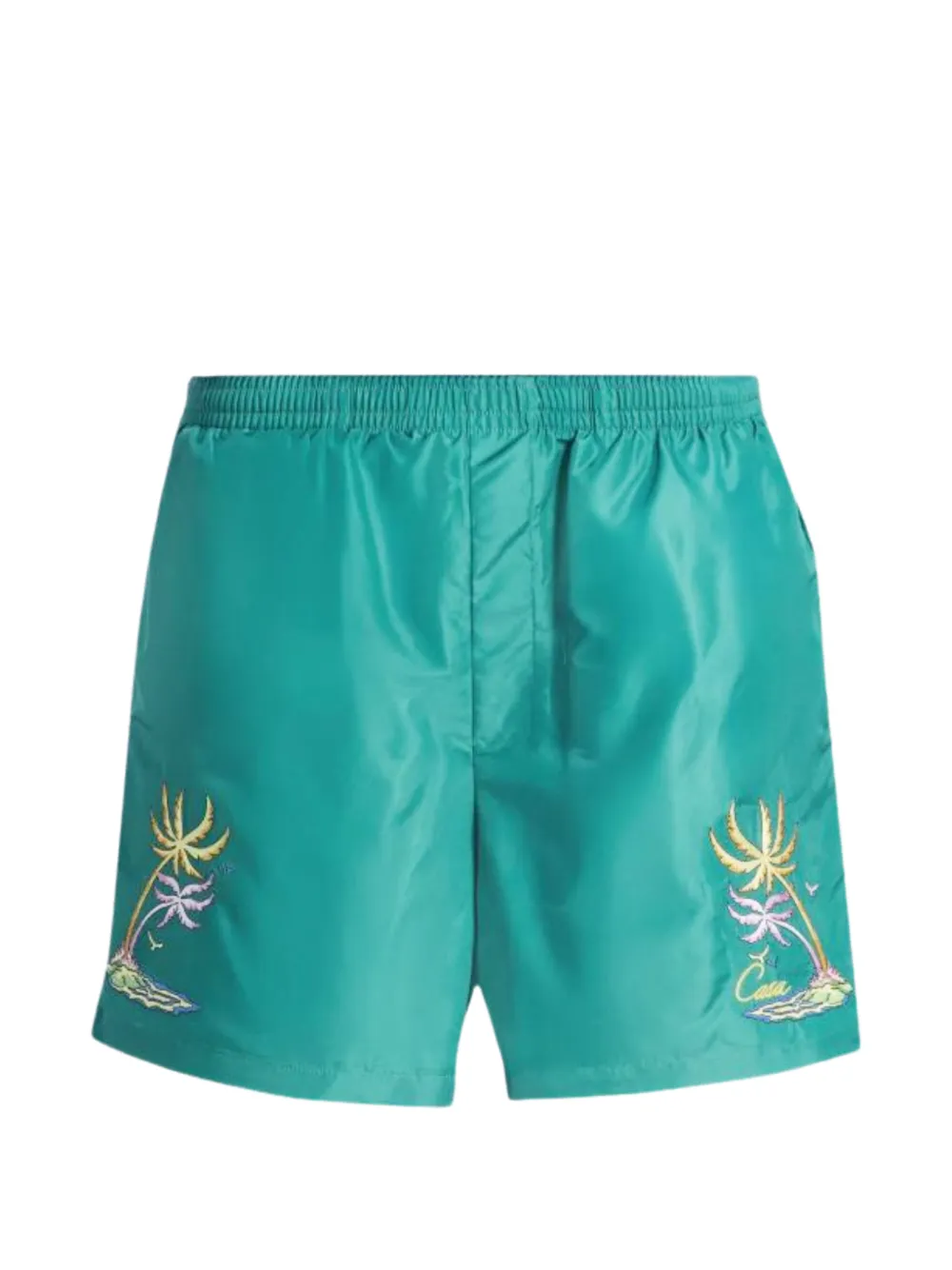 Casablanca embroidery swim shorts - Verde