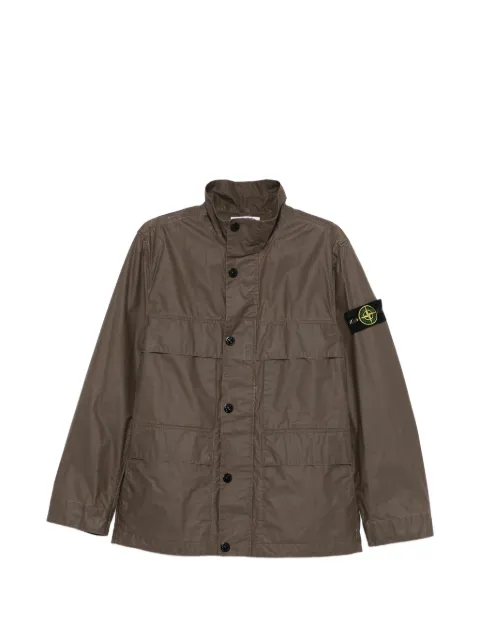Stone Island waxed shirt jacket