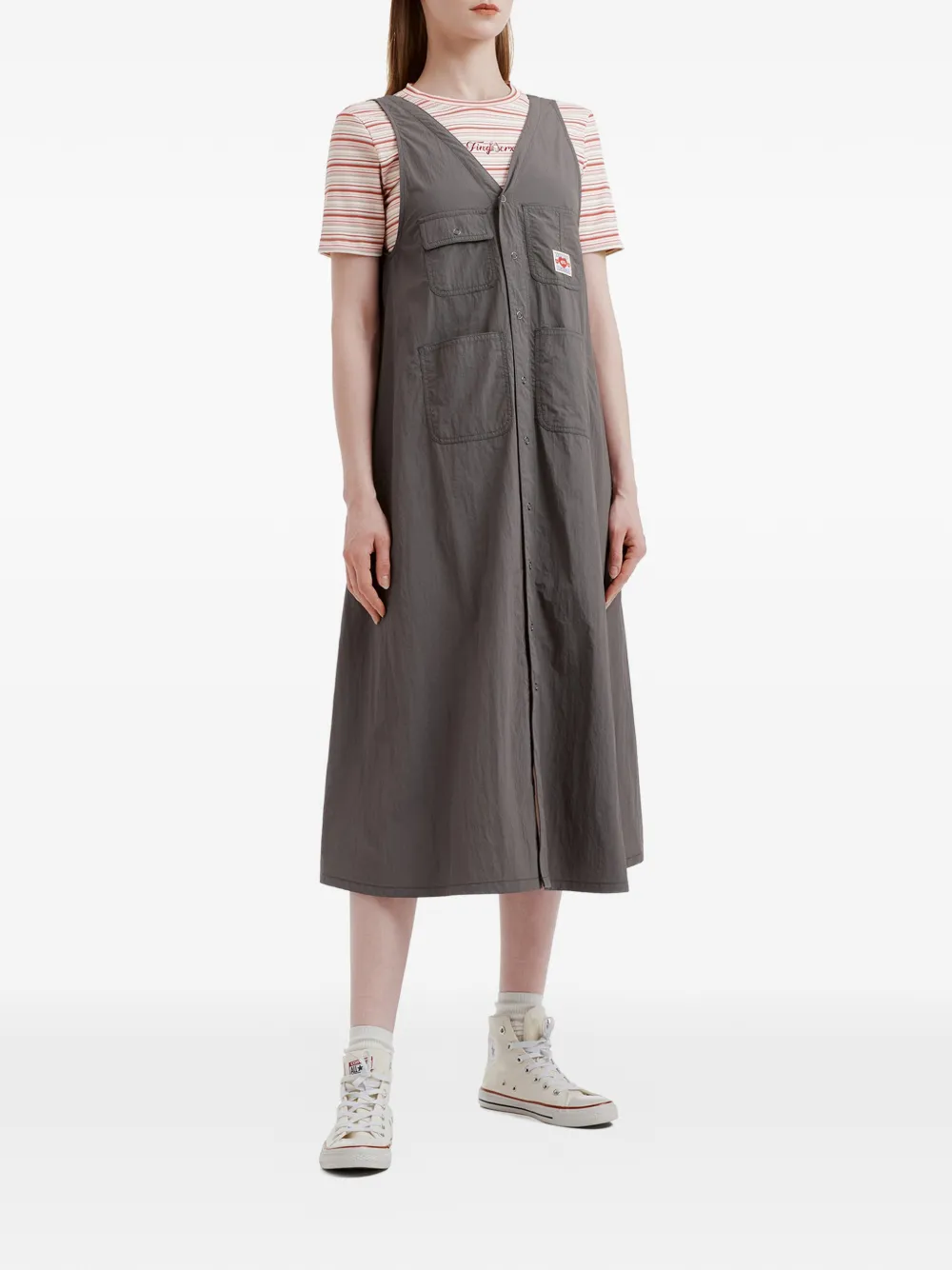  Fingercroxx Striped-pattern T-shirt - Neutrals 