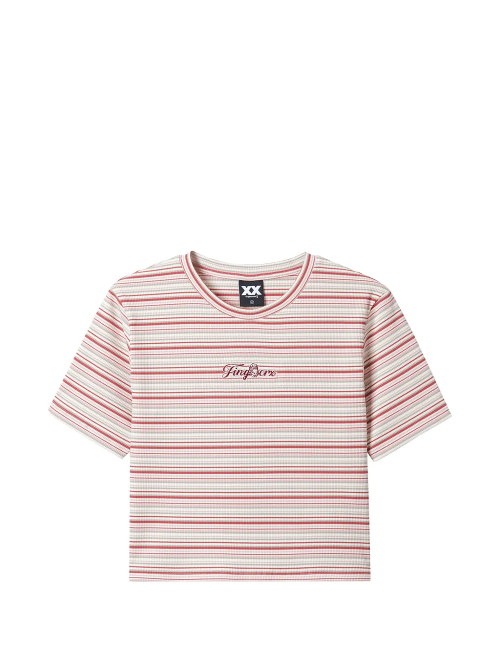 FINGERCROXX striped-pattern T-shirt