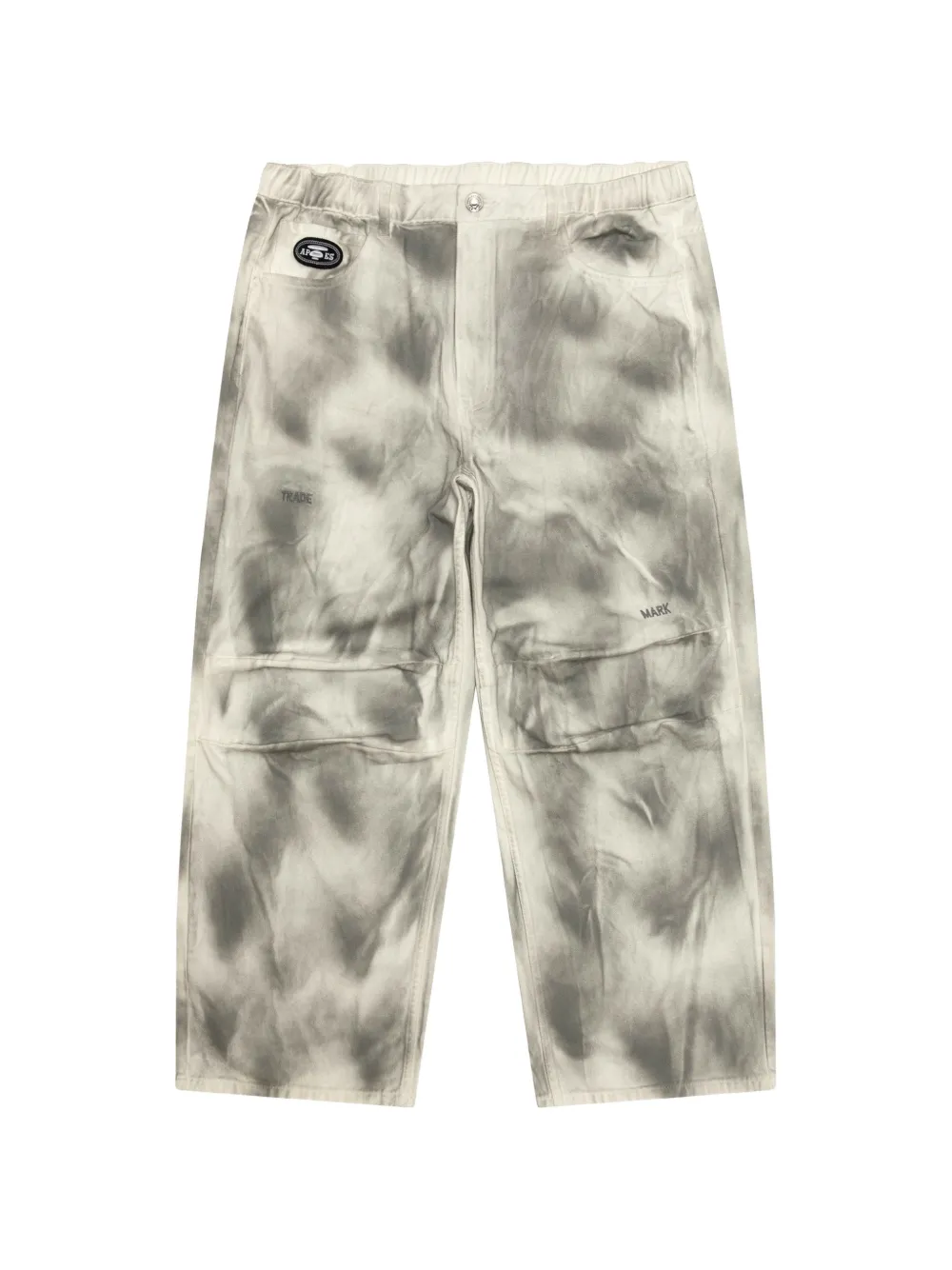 AAPE BY *A BATHING APE® Pantaloni con fantasia tie dye - Bianco