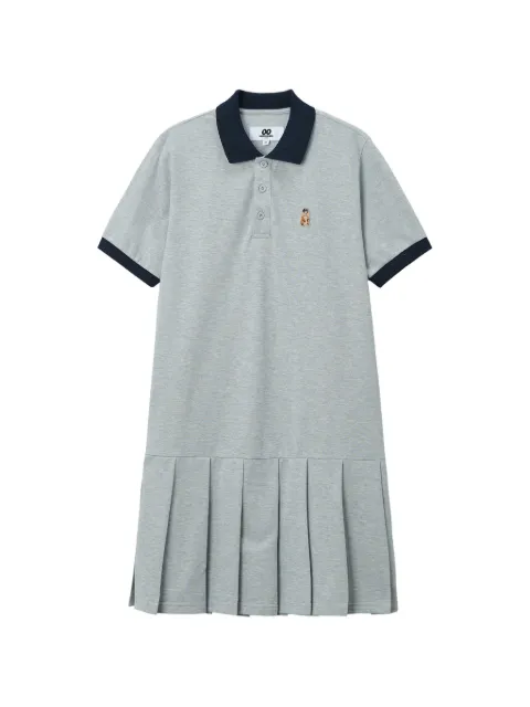 CHOCOOLATE pleated polo dress