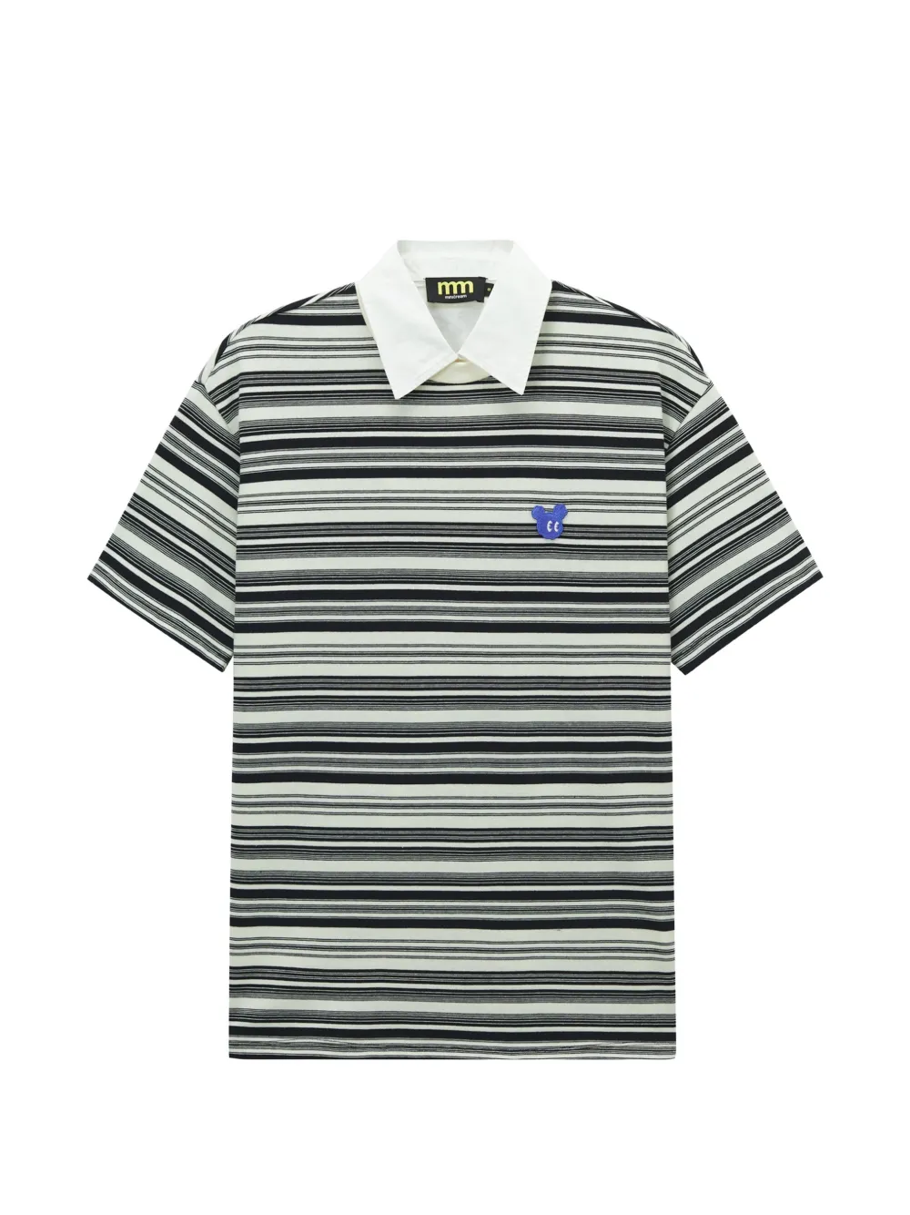 Mini Cream Polo a righe - Bianco