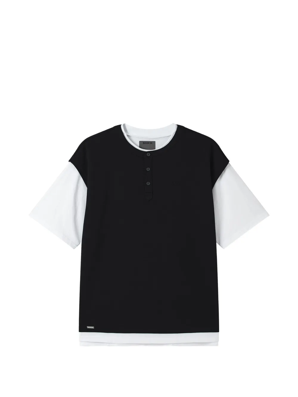 Musium Div. button layered t-shirt – Black