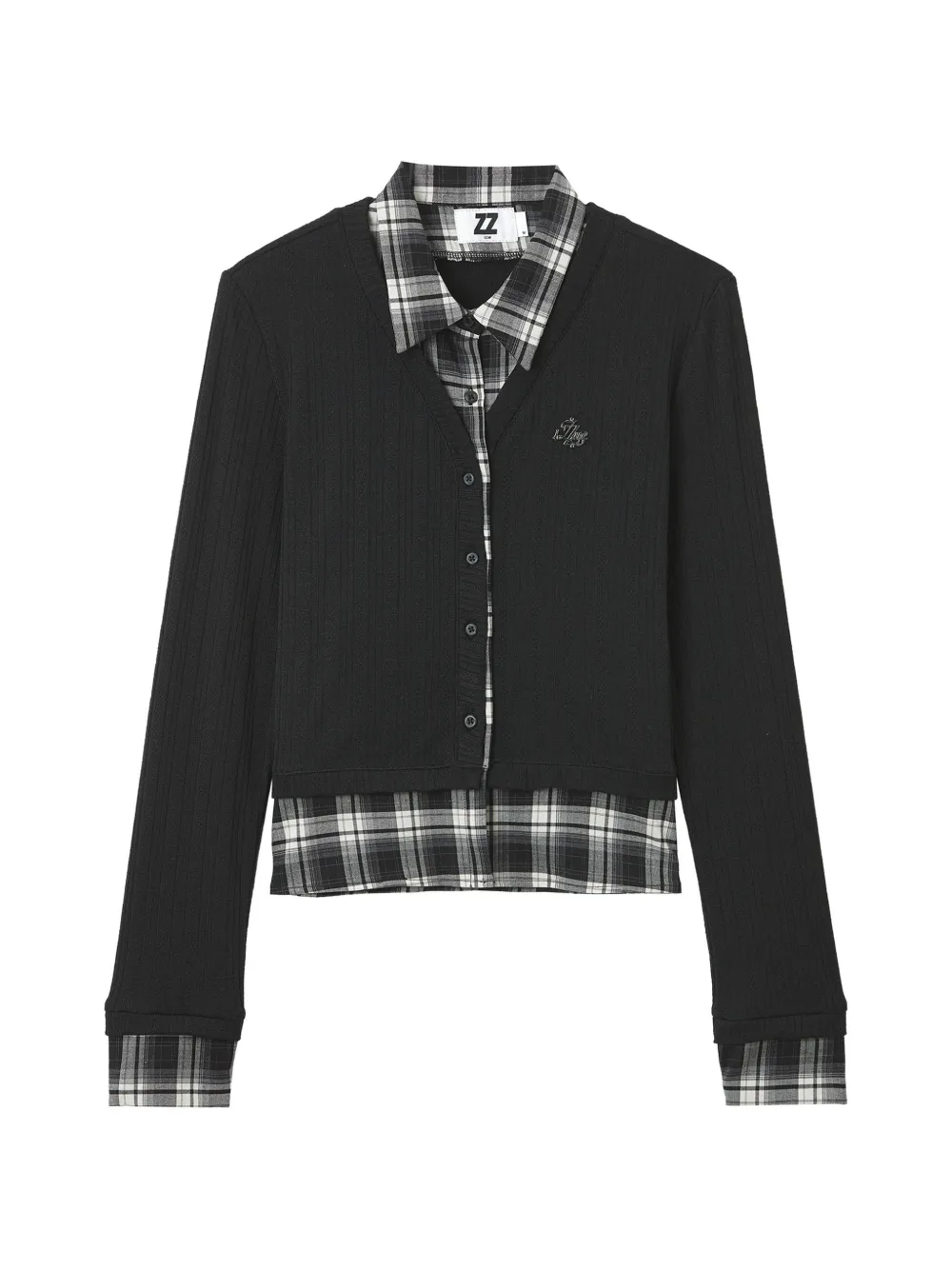 izzue Cardigan con inserti - Nero