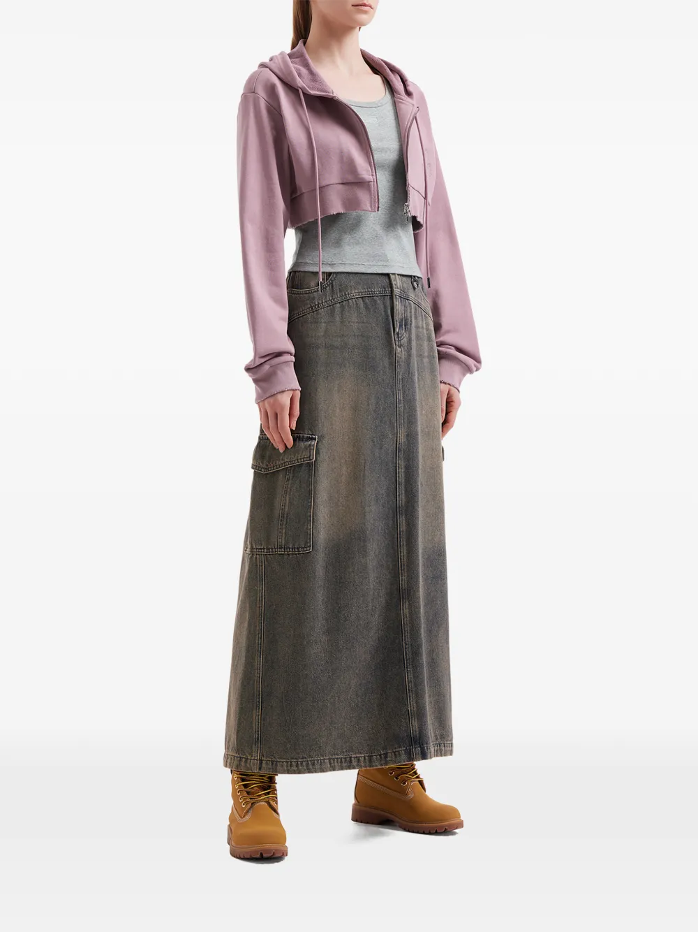 Mini Cream 로고 패치 탑 | 민소매 & 탱크 탑