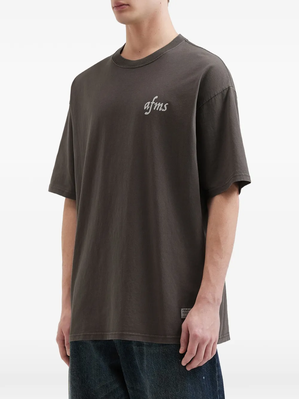  Aftermaths Elephant-embroidered T-shirt - Grey 