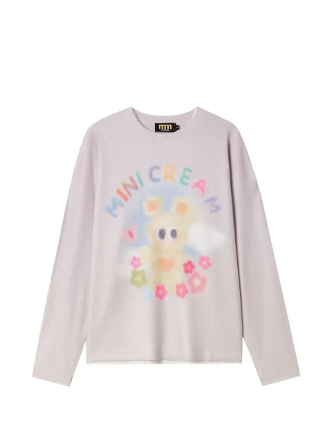 Mini Cream graphic-print sweater