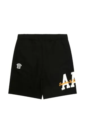 A Bathing Ape ストライプショートパンツ AAPE BY *A BATHING APE® ストライプ ショートパンツ | ブラック