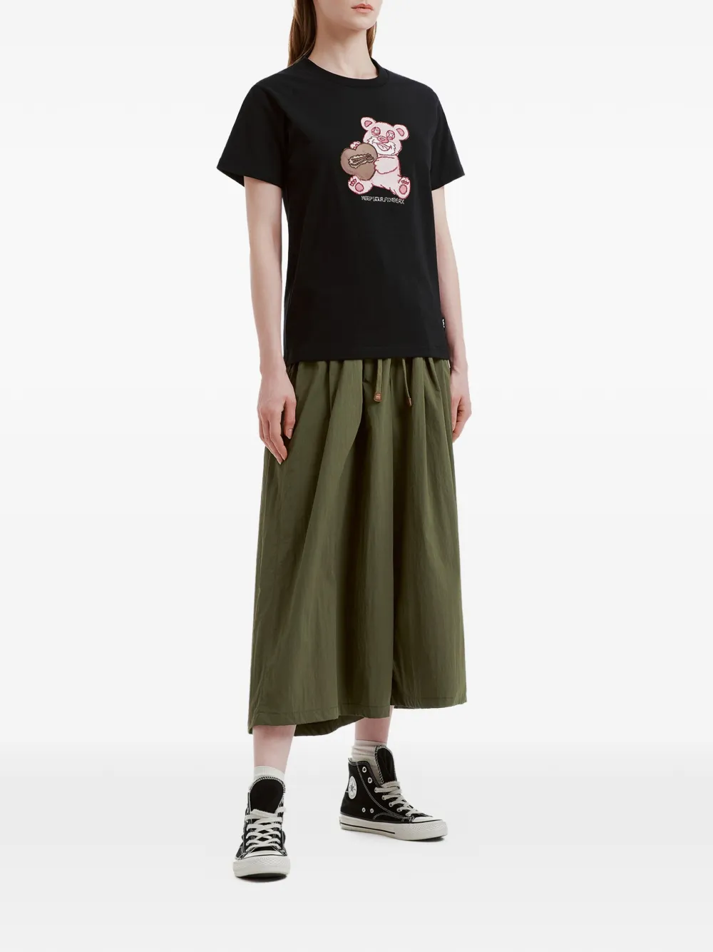  Fingercroxx Drawstring Pleated Trousers - Green 