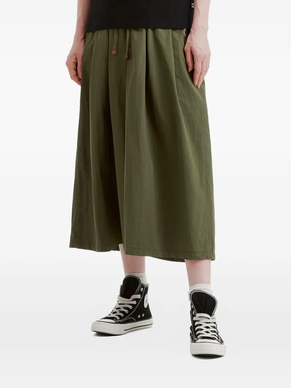  Fingercroxx Drawstring Pleated Trousers - Green 
