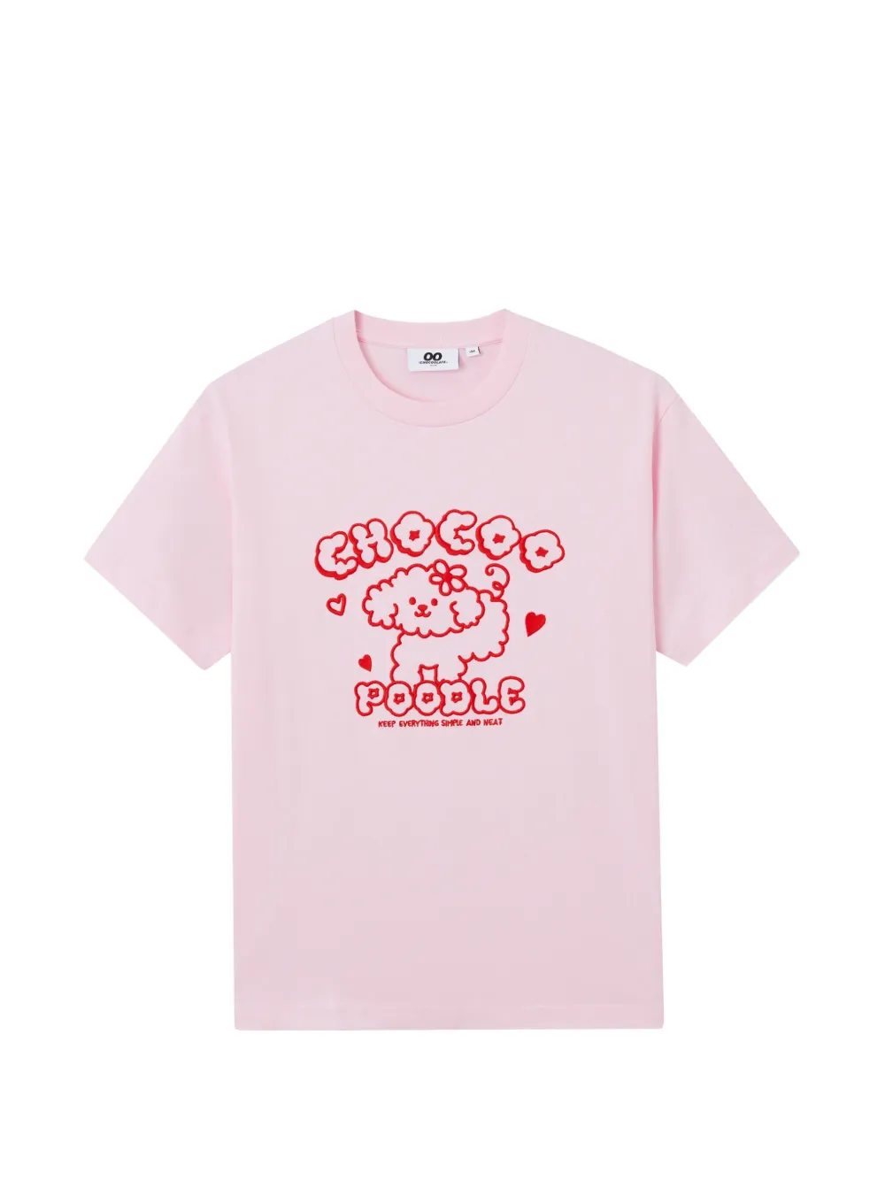 CHOCOOLATE 푸들 그래픽 티셔츠 | 핑크 | Image 1