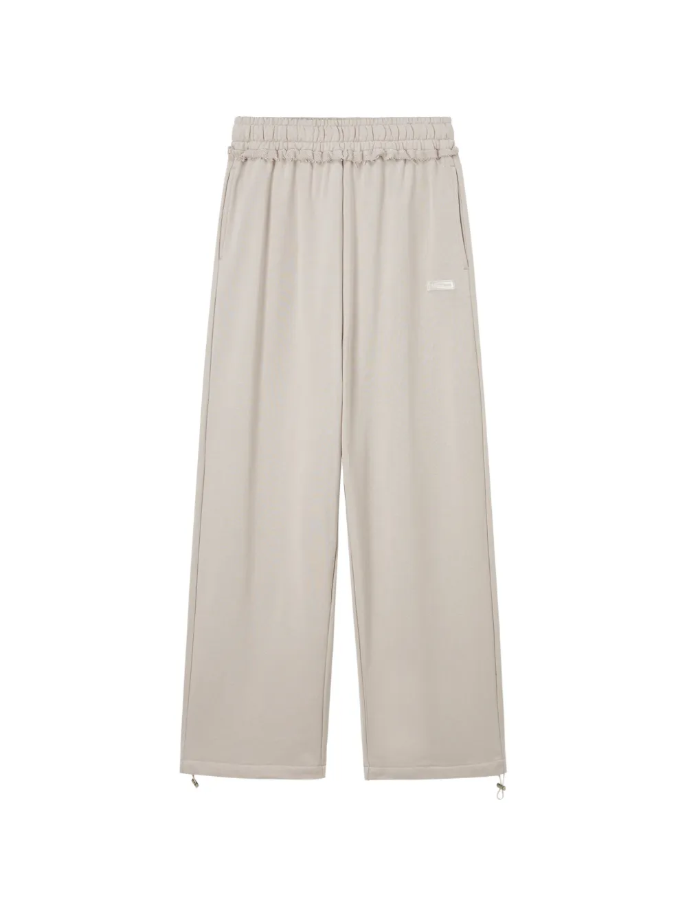 Mini Cream Drawstring Wide-leg Trousers In Neutral