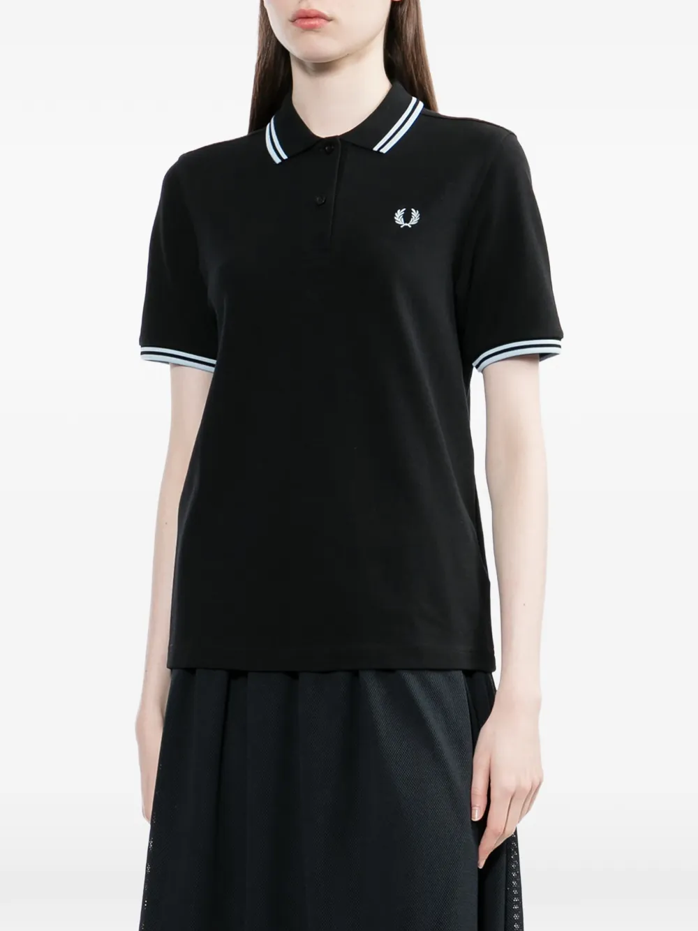  Fred Perry Logo-embroidered Polo Shirt - Black 