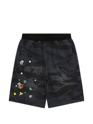 AAPE BY *A BATHING APE® カモフラージュ ショートパンツ | ブラック