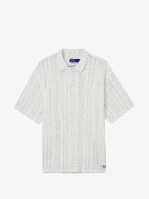 aftermaths crochet short-sleeve shirt