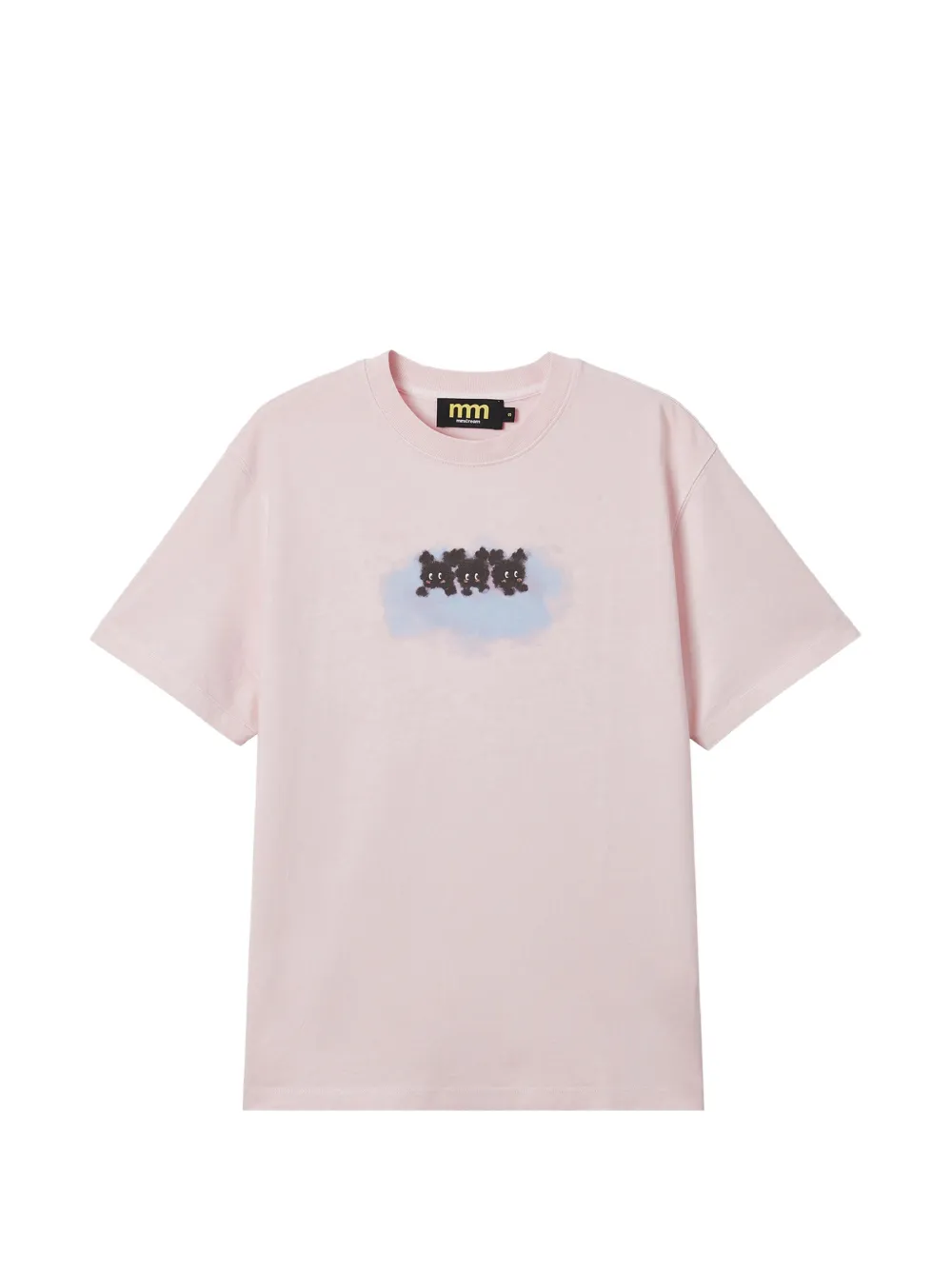 Mini Cream T-Shirt mit grafischem Print - Rosa