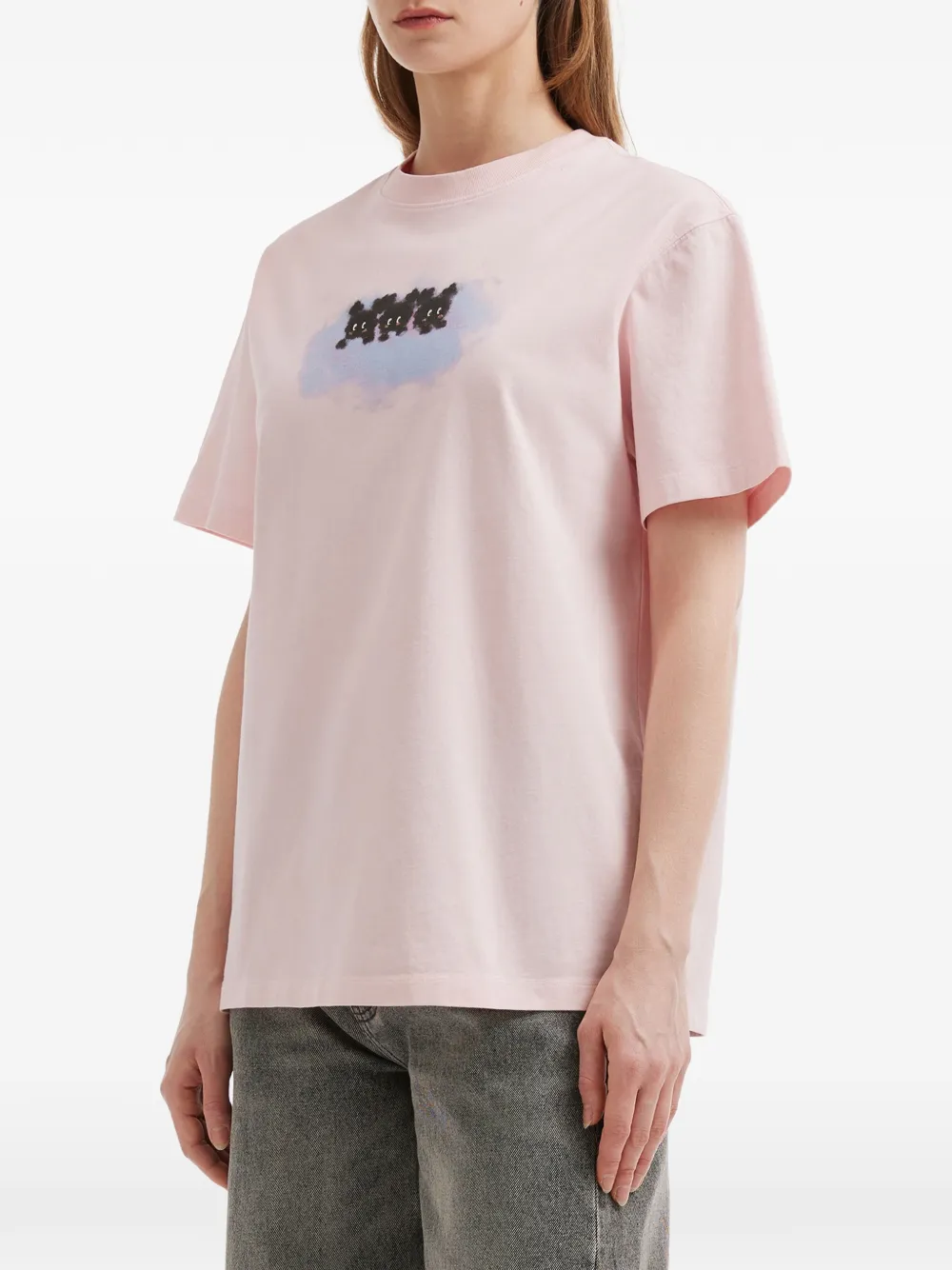  Mini Cream Graphic-print T-shirt - Pink 