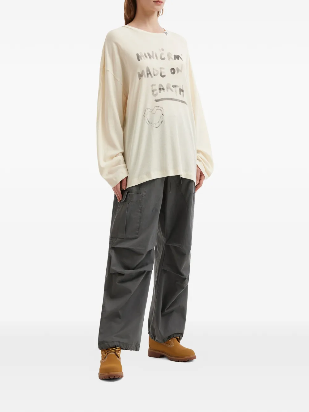 Mini Cream 레터링 프린트 티셔츠 | 티셔츠 & 저지 | Image 2