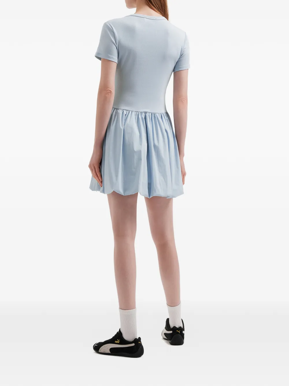 Mini Cream Mini-jurk met vlakken Blauw