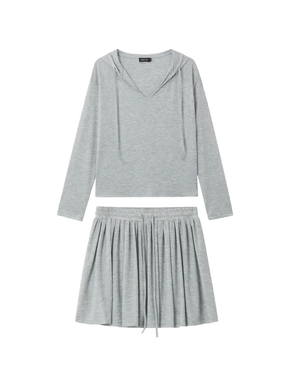 tout a coup Gonna a coste (2 pezzi) - Grigio