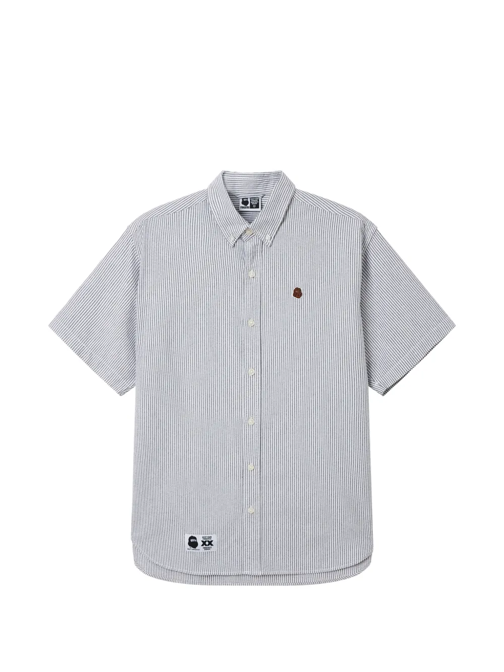 FINGERCROXX 条纹排扣衬衫 | 白色 | Image 1