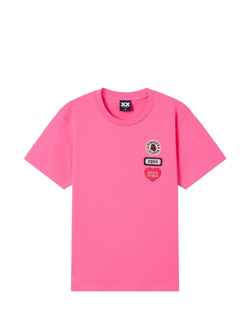 FINGERCROXX T-Shirt mit Logo-Patch - Rosa