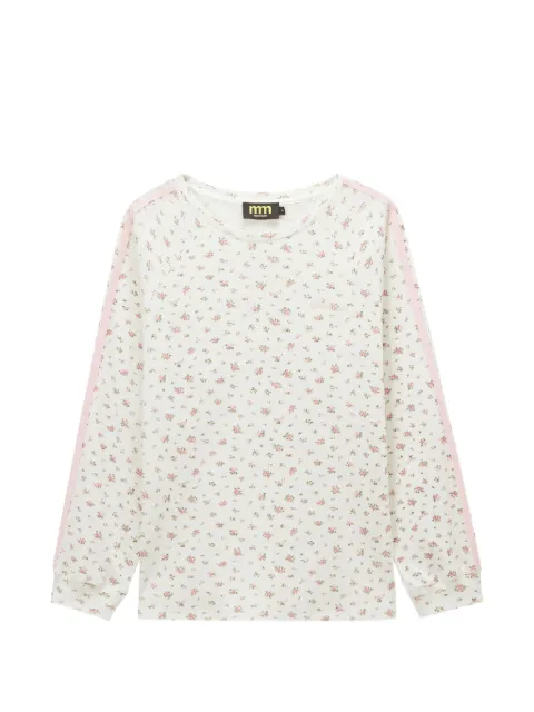 Mini Cream floral-print T-shirt