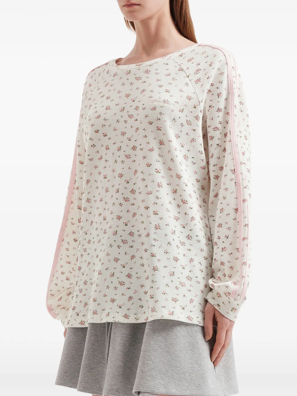  Mini Cream Floral-print T-shirt - Neutrals 