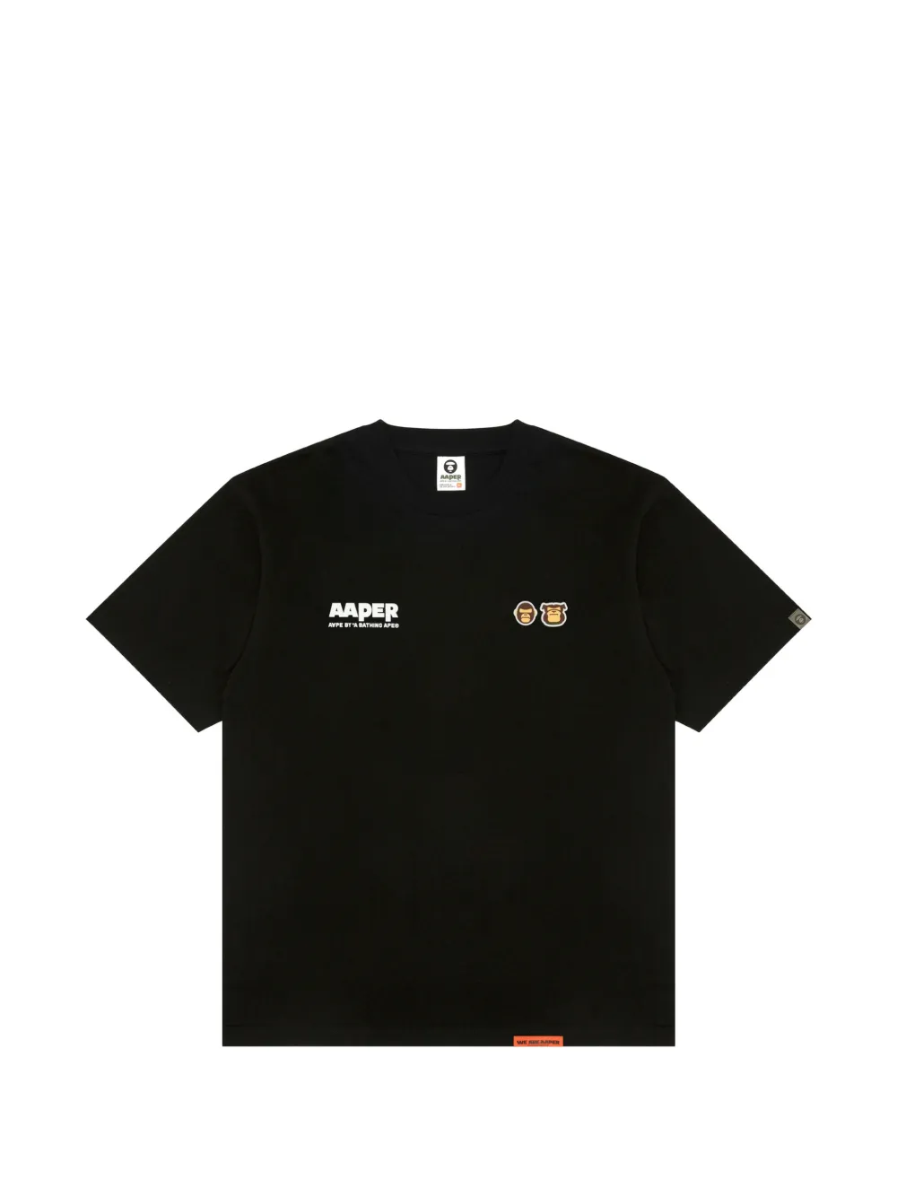 AAPE BY *A BATHING APE® T-shirt con applicazione - Nero