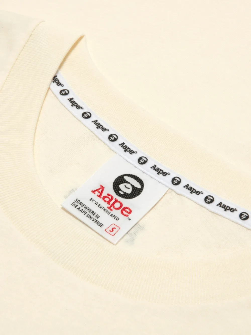  Aape By *a Bathing Ape® Graphic-print Crew-neck T-shirt - Neutrals 