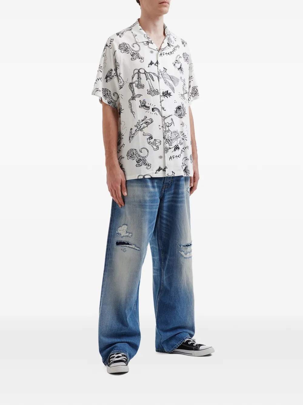 aftermaths print-detail shirt