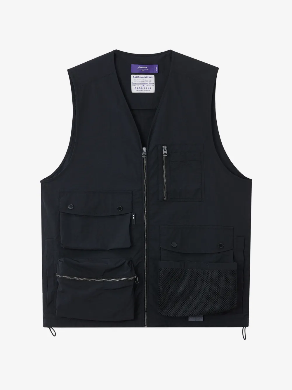 aftermaths zip-pocket vest | Black | Image 1